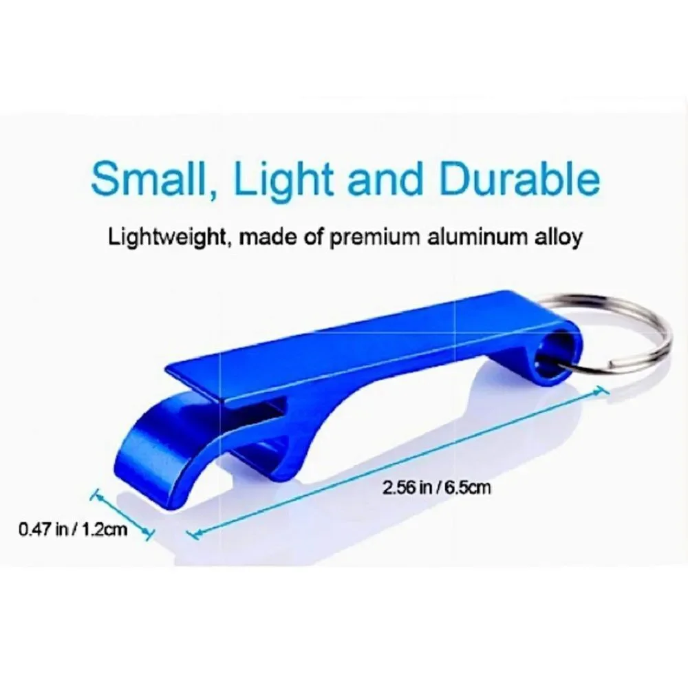 Keychain Bottle Openers 6 Pcs, New Colorful Premium Metal Bottle Opener